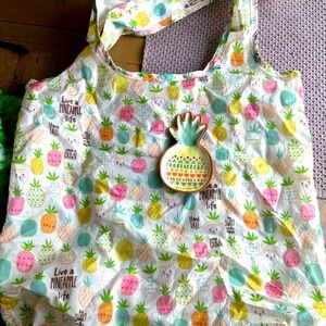 Natural Life Pineapple Shopping bag and spoon holder